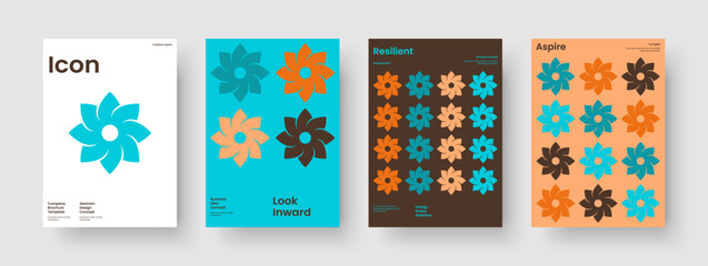 Wall Mural - creative book cover design. abstract business presentation layout. isolated flyer template. brochure