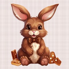 Sticker - chocolate easter bunny