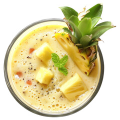 Wall Mural - pina colada drink isolated on transparent white background, clipping path