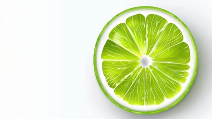 Poster - Vibrant lime illustration on white, perfect for fresh designs. A modern touch for any graphics or decor project.