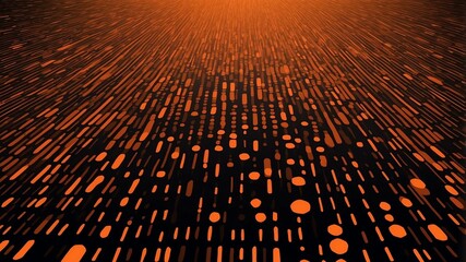 Canvas Print - orange binary code pattern technology abstract background digital artwork