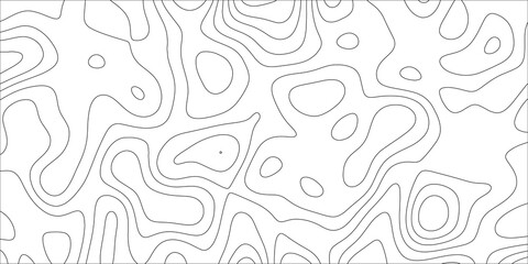Fototapete - Abstract background with waves Geographic mountain relief. Wave curve lines banner background design. Geographic contour map and topographic contours map. 