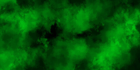 Aufkleber - Vibrant Green Smoke Cloud Background with dynamic art and atmosphere. Freeze motion of green dust explosion on black background. Old grunge textures design With cement wall texture
