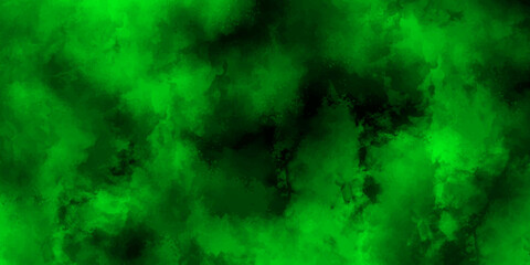 Aufkleber - Vibrant Green Smoke Cloud Background with dynamic art and atmosphere. Freeze motion of green dust explosion on black background. Old grunge textures design With cement wall texture