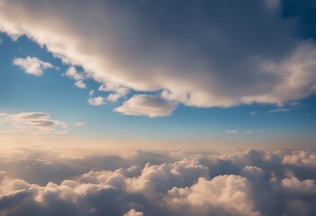 Wall Mural - cloud repeat seamless blue spring sky clouds pattern wallpaper