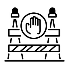 A barrier icon designed in line style 