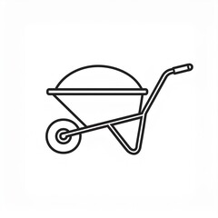 Wall Mural - wheelbarrow icon