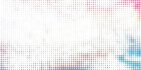 Bright gradient halftone dots grunge wide background