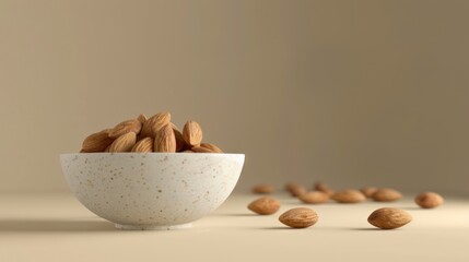 Sticker - Almonds in a Bowl