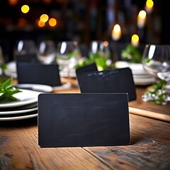 Canvas Print - chalkboard place cards chalkboard style cards for labeling table