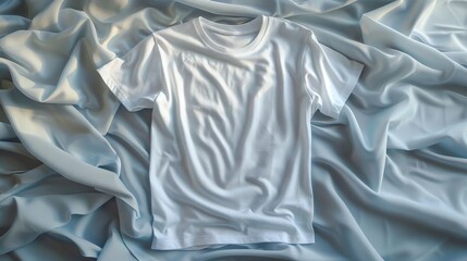 Classic white t-shirt with a smooth texture and copy space --ar 16:9 --stylize 250 Job ID: caf8bbc4-02f5-447e-b1b6-7779723698d2