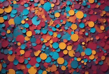 Canvas Print - artwork spray splatters colorful artistic acrylic blotch abstract wall paint background blob art