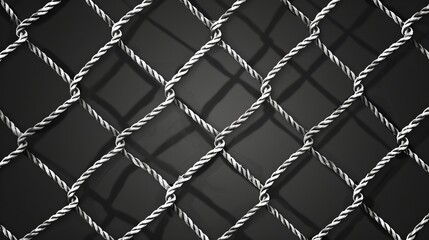  Grid line abstraction seamless background made of rope mesh. vector graphic for a fishing net rope trap texture pattern or a soccer, football, volleyball, tennis net, or other sport.  