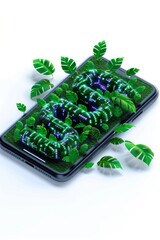 Wall Mural - python mobile applications leverage data structures to efficiently manage and manipulate data on mob