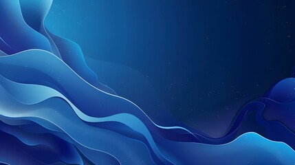 Sticker - Vector illustration of a blue wave modern abstract background suitable for banners, posters, and template designs.