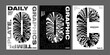 © KKK - Abstract digital glitch pattern poster design template set type C zero distorted artwork broken pixel effect square pattern round layout typography Irregular unique trendy flyer printing monochrome