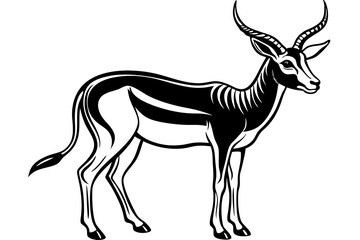 Sticker - Springbok Silhouette, Springbok icon vector illustration