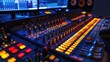 © Adnan saheem - digital music production studio where producers and artists collaborate using digital mixing consoles and virtual instruments