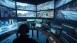 © Adnan saheem - high-resolution traffic control center where operators use advanced algorithms and live camera feeds to manage and prevent traffic jams