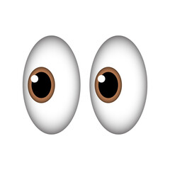 big eyes shocking stare emoji icon