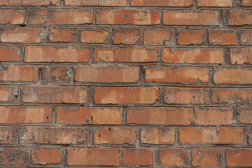 Canvas Print - Texture of red brick wall with standard stretcher bond