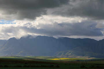 Canvas Print - landscape with clouds