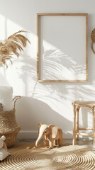 Wall Mural - Minimalist interior design with neutral colors and natural mater