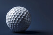 © john - Stylish golf ball isolated on empty dark blue background.