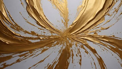 Wall Mural - Gold abstract path - painting wallpaper for wedding card, luxurious design, high contrast