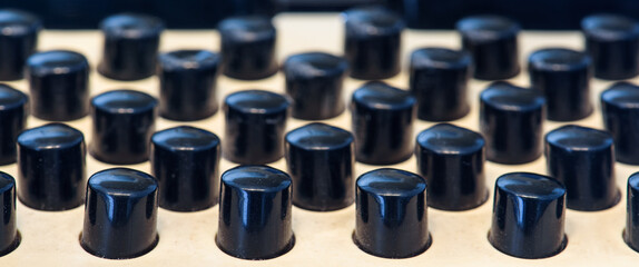 INSTRUMENT - Accordion bass buttons close up