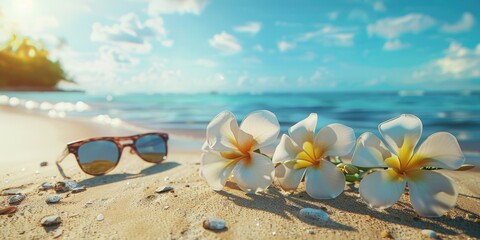 Wall Mural - Beach Sunglasses