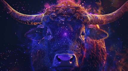 Poster - Cow's Face at Night