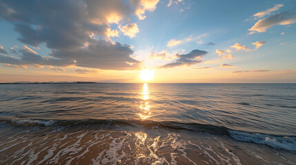 sunset over the sea