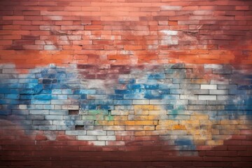 Sticker - Brick wall architecture backgrounds creativity.