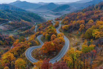 Canvas Print - Mountain Winding Road