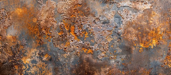 Aufkleber - Corrosion on the metal sheet with copy space image