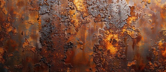 Aufkleber - Corrosion on the metal sheet with copy space image