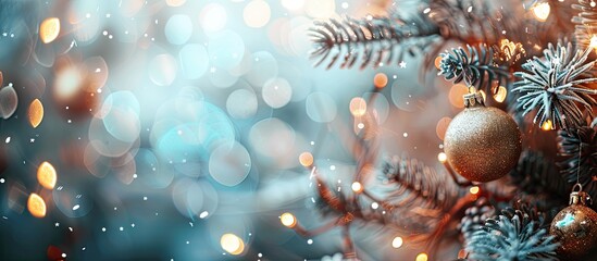 Aufkleber - Blurred background with copy space image for Christmas and New Year holidays