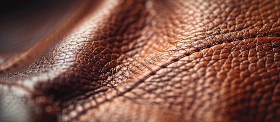 Aufkleber - Close up of a textured brown leather surface with full frame copy space image available