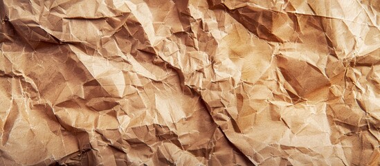 Aufkleber - Crumpled brown paper with copy space image