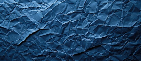 Poster - Photo of a dark blue background paper with copy space image