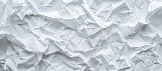 Aufkleber - Top view of crumpled white paper texture with copy space image