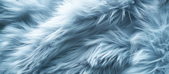 Fototapete - Close up of a fake fur texture in a serene light blue shade ideal as a background for decoration with ample copy space image