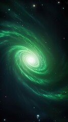 Poster - Green wallpaper space backgrounds astronomy. .