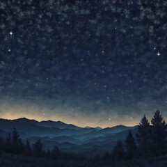 Wall Mural - Starry night sky background with deep blue hues