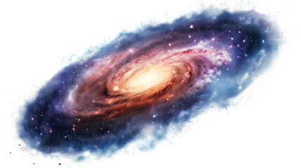 a galaxy isolated on transparent white background, clipping path