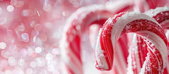 Aufkleber - Close up view of candy canes with copy space image available
