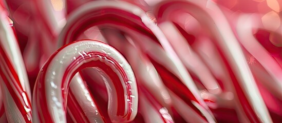 Aufkleber - Close up view of candy canes with copy space image available
