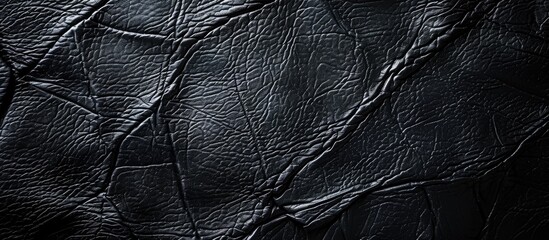 Aufkleber - Texture and background of black leather with copy space image