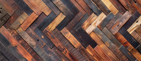 Aufkleber - Ideal for designs and presentations a stunning pattern decorates wooden boards creating a picturesque copy space image
